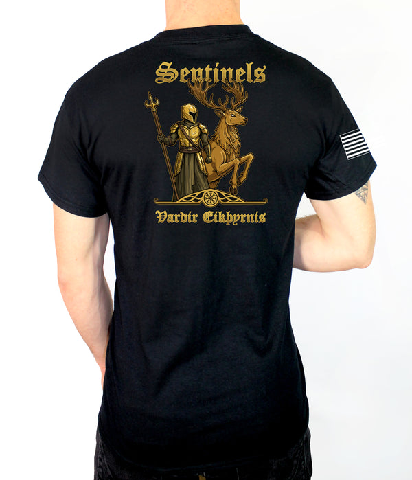 Sentinels Black 50-50 Blend Unisex PT Short Sleeve Shirt
