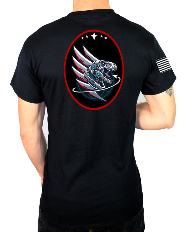 T-REX 50-50 Blend Black Unisex PT Short Sleeve Shirt. Approved for PT