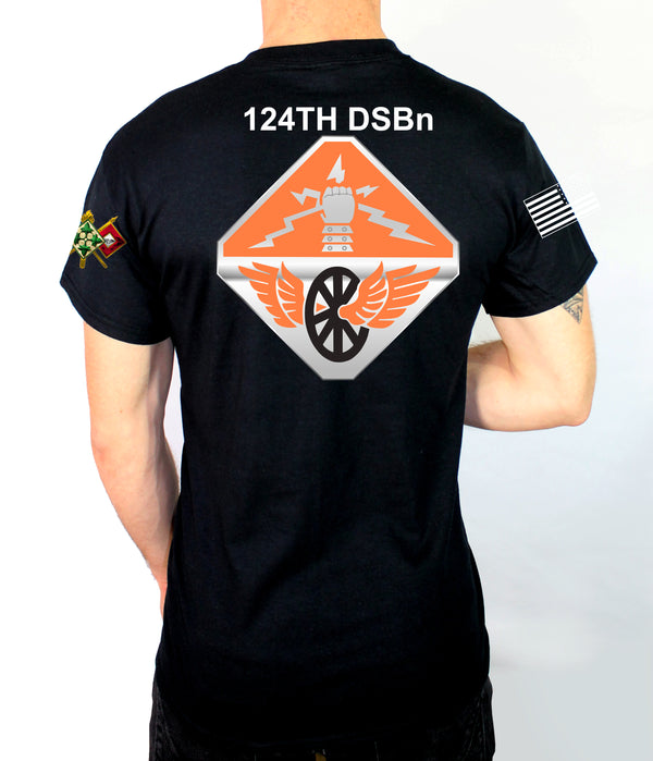 50-50 Blend Black Unisex PT Short Sleeve Shirt. Approved for PT