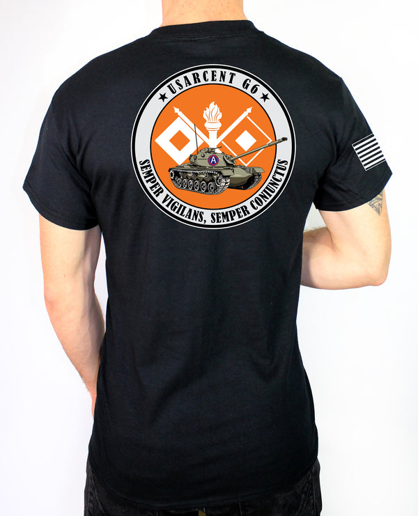 50-50 Blend Black Unisex PT Short Sleeve Shirt. Approved for PT