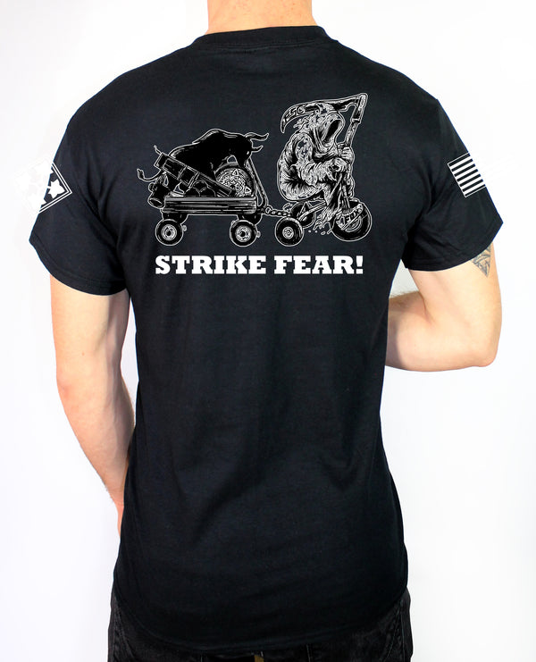 FSC 50-50 Blend Black Unisex PT Short Sleeve Shirt. Approved for PT