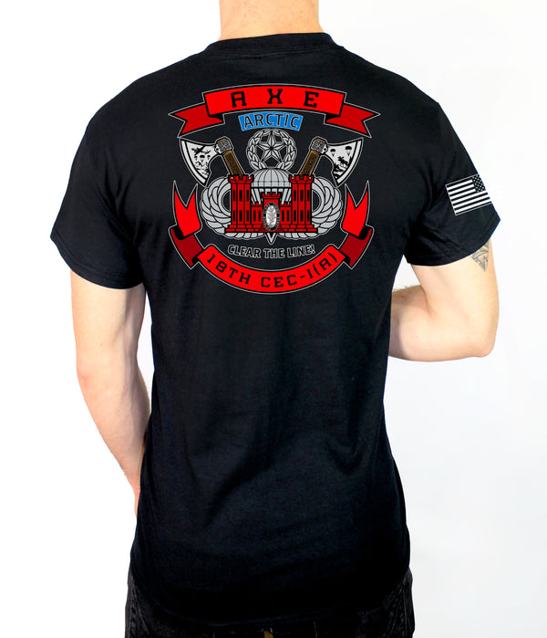 50-50 Blend Black Unisex PT Short Sleeve Shirt. Approved for PT
