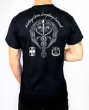 50-50 Blend Black Unisex PT Short Sleeve Shirt. Approved for PT.