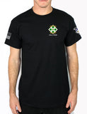 Brave Co 50-50 Blend Black Unisex PT Short Sleeve Shirt. Approved for PT