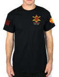 50-50 Blend Black Unisex PT Short Sleeve Shirt. Approved for PT.