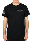 50-50 Blend Black Unisex PT Short Sleeve Shirt. Approved for PT