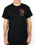 Dakota 50-50 Blend Black Unisex PT Short Sleeve Shirt. Approved for PT