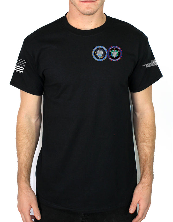 NIST & NSDC Black 50-50 Blend Unisex PT Short Sleeve Shirt