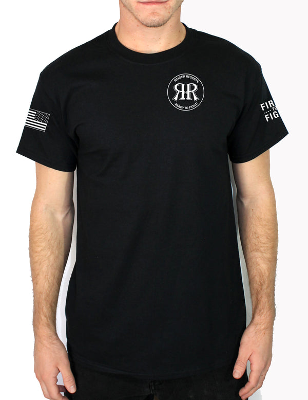 RR 50-50 Blend Black Unisex PT Short Sleeve Shirt. Approved for PT