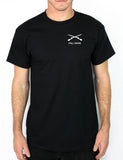 Mortar 50-50 Blend Black Unisex PT Short Sleeve Shirt. Approved for PT