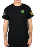 C Co 50-50 Blend Black Unisex PT Short Sleeve Shirt. Approved for PT