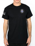 50-50 Blend Black Unisex PT Short Sleeve Shirt. Approved for PT