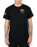 50-50 Blend Black Unisex PT Short Sleeve Shirt. Approved for PT.