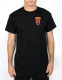 50-50 Blend Black Unisex PT Short Sleeve Shirt. Approved for PT