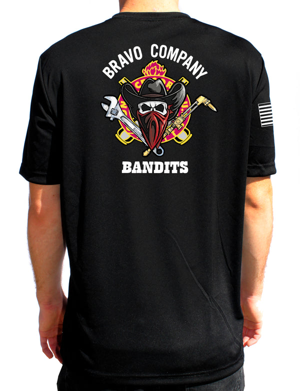 Bandits (Color) Short Sleeve Performance Unisex Shirt. This shirt IS approved for PT