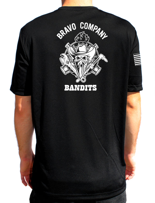 Bandits (White) Short Sleeve Performance Unisex Shirt. This shirt IS approved for PT