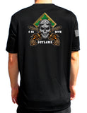 Outlaws Short Sleeve Performance Unisex Shirt. This shirt IS approved for PT