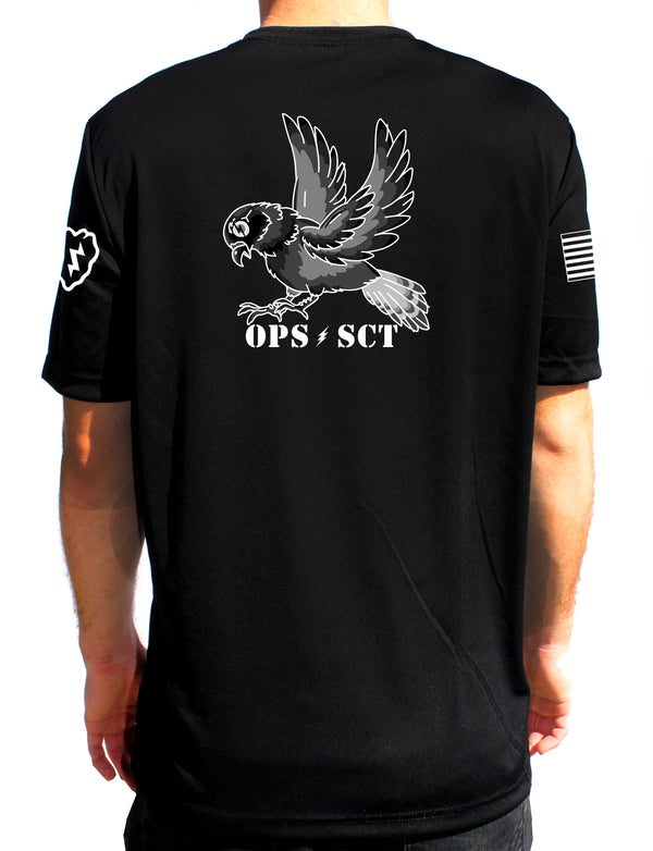 Pigeons Athletic Performance Black T-Shirt. This shirt IS approved for PT.