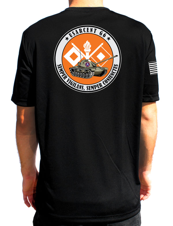 50-50 Blend Black Unisex PT Short Sleeve Shirt. Approved for PT
