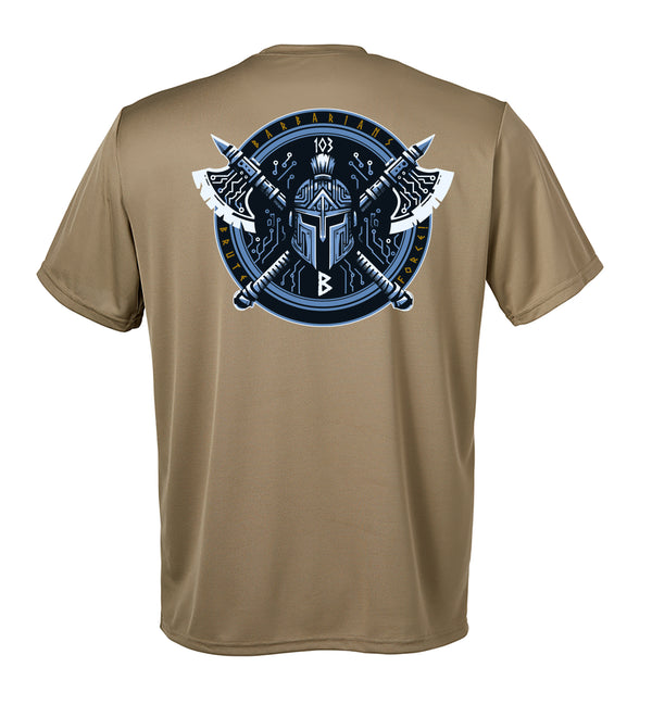 B Co Performance Coyote Tan Unisex Shirt. This shirt is NOT approved for PT.