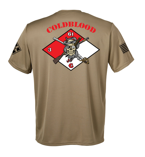 Coldblood Performance Coyote Tan Closed Mesh Unisex Shirt. This shirt is NOT approved for PT