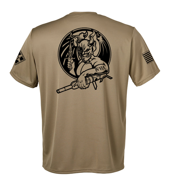 Elite Performance Coyote Tan Closed Mesh Unisex Shirt. This shirt is NOT approved for PT