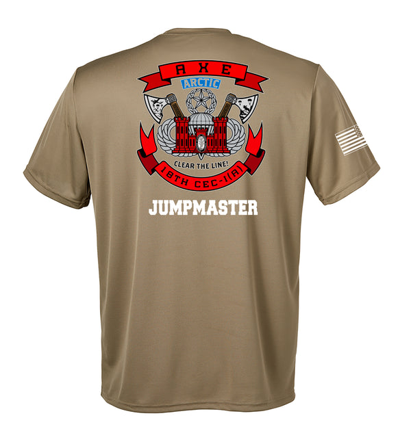 Jumpmaster Performance Coyote Tan Closed Mesh Unisex Shirt. This shirt is NOT approved for PT