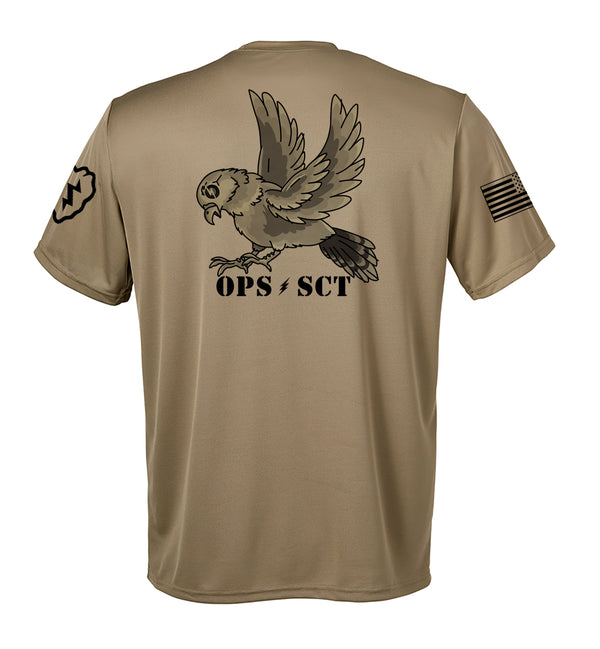 Pigeons Performance Coyote Tan Closed Mesh Unisex Shirt. This shirt is NOT approved for PT