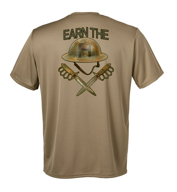 Performance Coyote Tan Closed Mesh Unisex Shirt. This shirt is NOT approved for PT