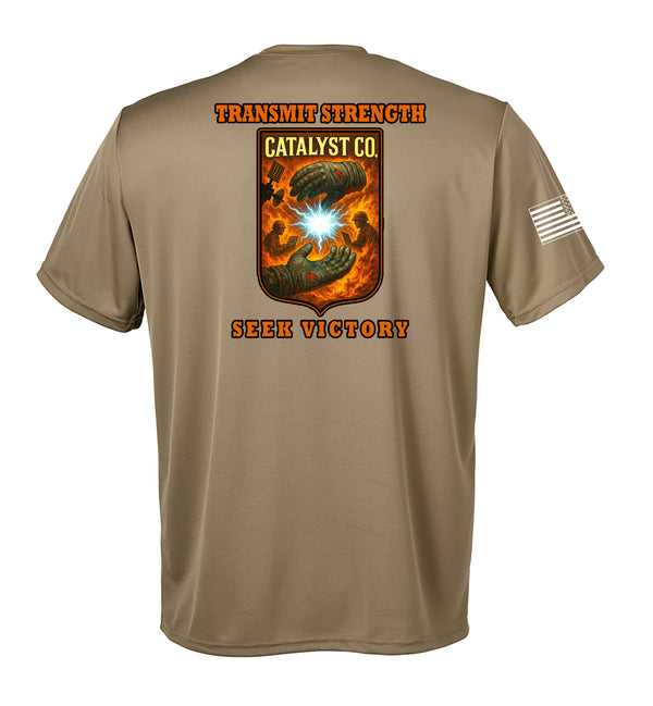 Performance Coyote Tan Closed Mesh Unisex Shirt. This shirt is NOT approved for PT