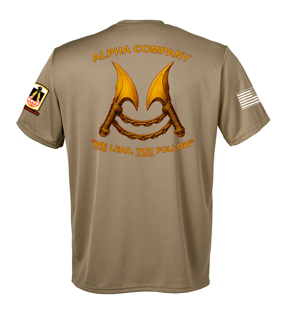 Performance Coyote Tan Closed Mesh Unisex Shirt. This shirt is NOT approved for PT