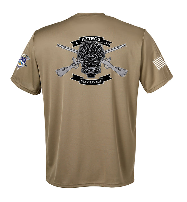 Aztec Co Performance Coyote Tan Unisex Shirt. This shirt is NOT approved for PT