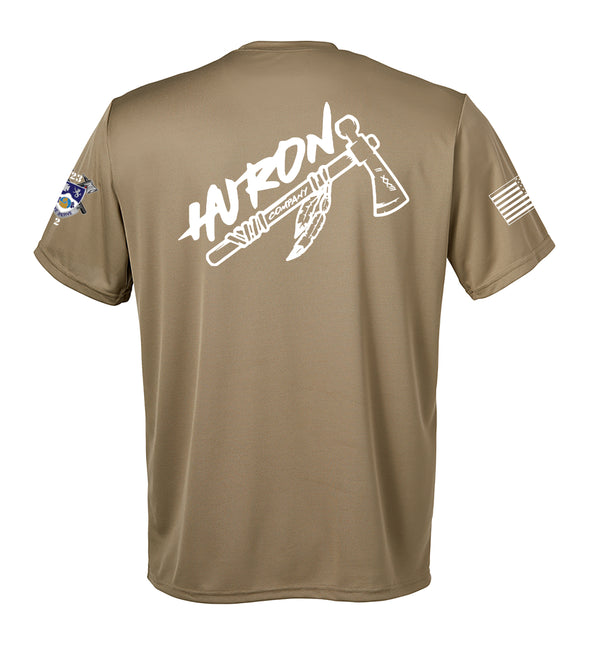 Huron Co Performance Coyote Tan Unisex Shirt. This shirt is NOT approved for PT