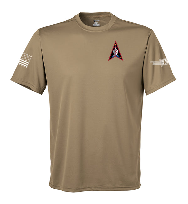 DEL 15 Performance Coyote Tan Closed Mesh Unisex Shirt. This shirt is NOT approved for PT.