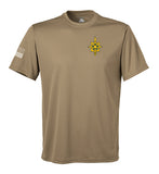 MIBOLC Non-PT Performance Coyote Tan Closed Mesh Unisex Shirt. This shirt is NOT approved for PT