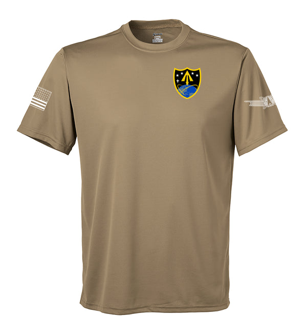 ARMY Performance Coyote Tan Closed Mesh Unisex Shirt. This shirt is NOT approved for PT.