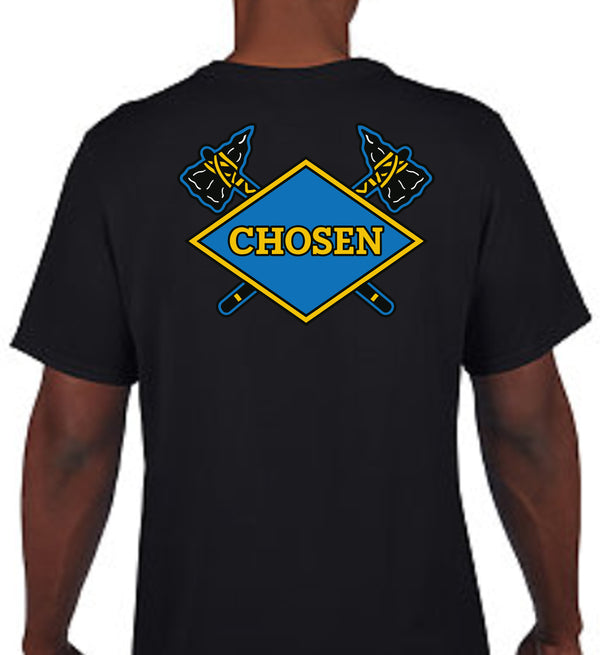 Chosen Lethal Gear Performance Unisex t-shirt. (Feels like a Reg T-Shirt). This shirt IS approved for PT