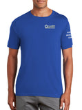 Colors Polyester Performance T-Shirt. (Feels like Cotton) Art on Back, Round Design.