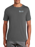 Colors Polyester Performance T-Shirt. (Feels like Cotton) Art on Back, Round Design.