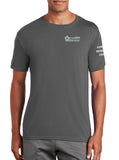 Colors Polyester Performance T-Shirt. (Feels like Cotton) Art on Back, Round Design.