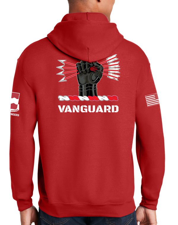 Red Hoodie Sweatshirt. This sweatshirt IS approved for PT but cannot wear the hood.