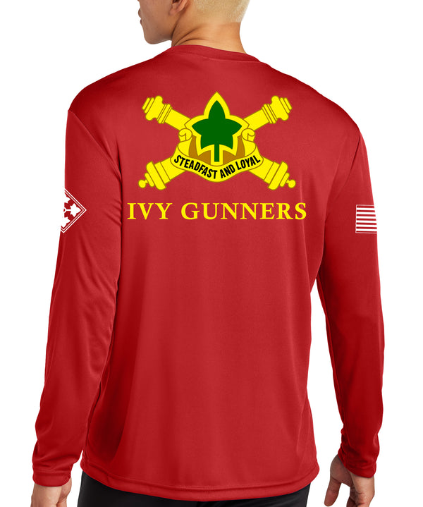 Red (All Backs) Long Sleeve Performance PT Shirt. This shirt IS approved for PT.