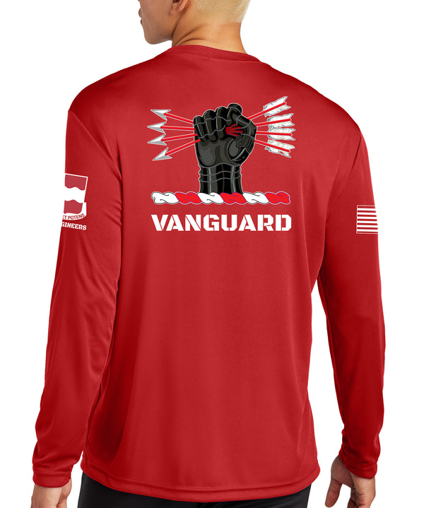 Red Long Sleeve Performance PT Shirt. This shirt IS approved for PT.