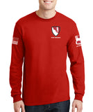 Red Long Sleeve 50-50 Blend Unisex Shirt. This shirt IS approved for PT