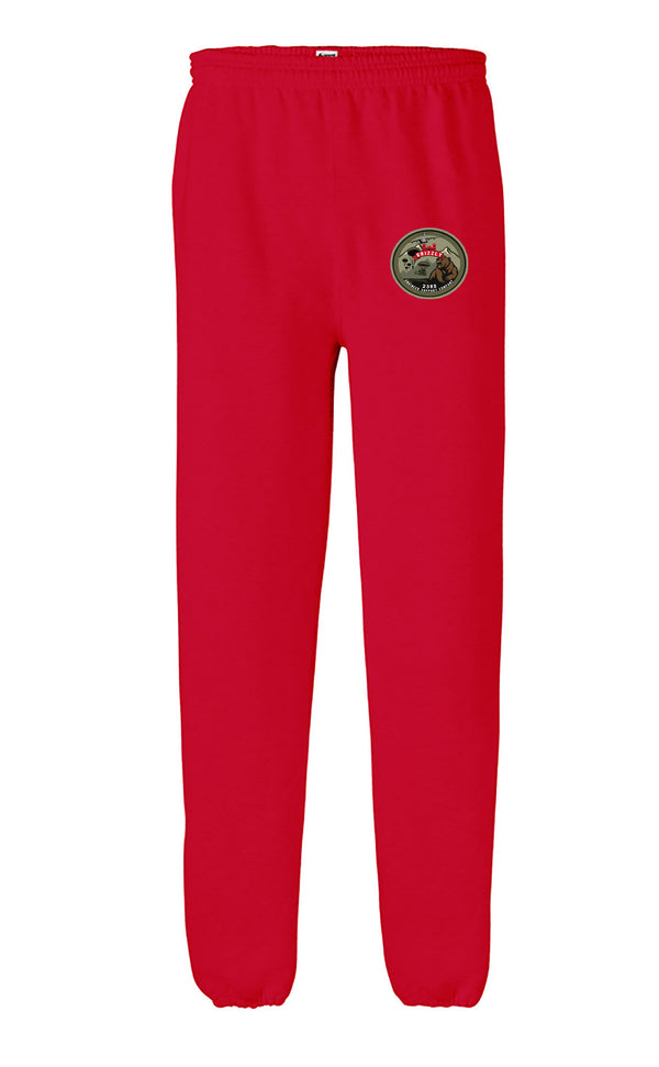 Red Sweatpants. These Sweatpants are NOT Approved for PT.