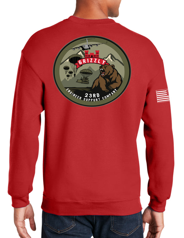 Red 50-50 Blend Crewneck Unisex Sweatshirt. This shirt IS approved for PT.