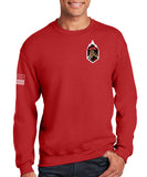 Breacher Red 50-50 Blend Crewneck Unisex Sweatshirt. This shirt IS approved for PT.