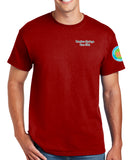 Anniversary Patch 50-50 Blend Short Sleeve Unisex Shirt. Comes in Multiple Colors.