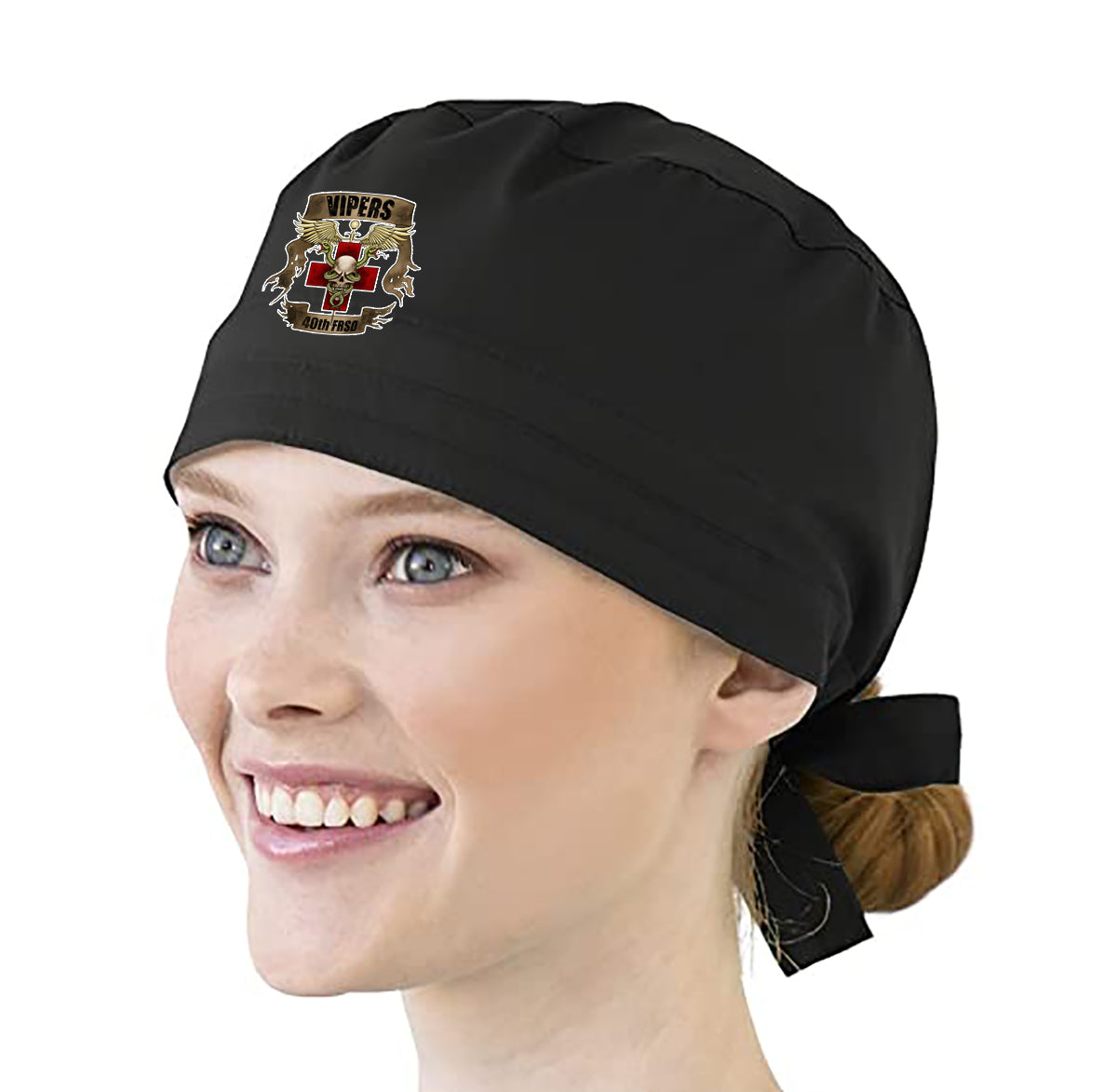 Black Unisex Scrub Cap. One size fits all. – FortCarsonSwag