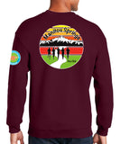 Anniversary Patch Crewneck Unisex Sweatshirt. This sweatshirt comes in multiple colors.